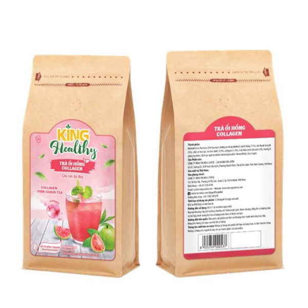 Trà Ổi Hồng Collagen King Healthy - Túi 500g
